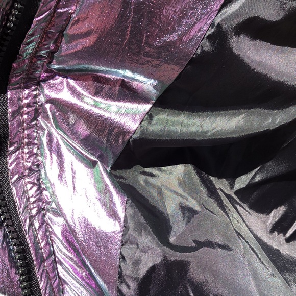 Fashion Nova Holographic Unicorn Puffer Jacket - Picture 8 of 10
